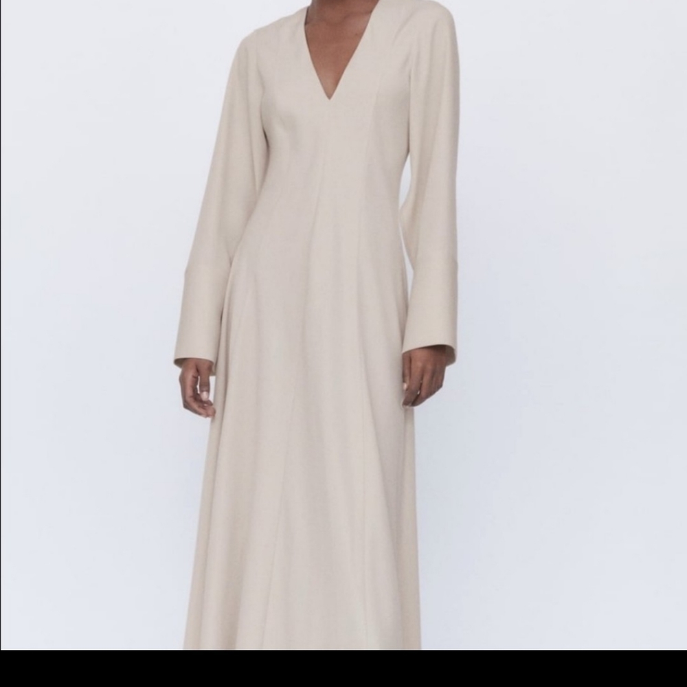 ZARA long cream dress NWOT